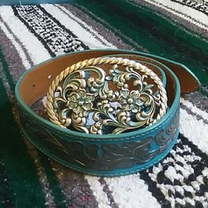 Painted Leather Belt